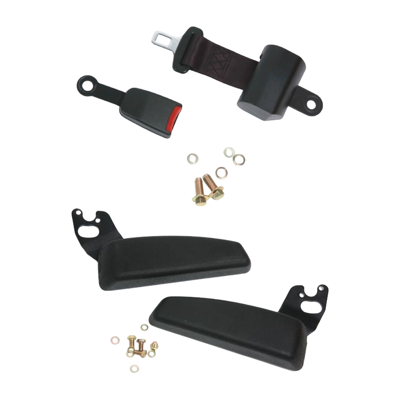 Odolné ergonomické certifikované sedadlo vysokozdvižného vozíka BF1-1 pre vysokozdvižné vozíky s vnútorným spaľovaním s čiernym vinylom