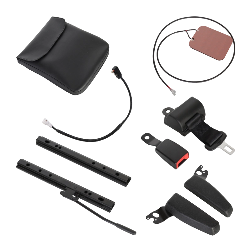 BF1-2 Cenovo výhodné čierne vinylové sklopné sedadlo vysokozdvižného vozíka pre skladové parky