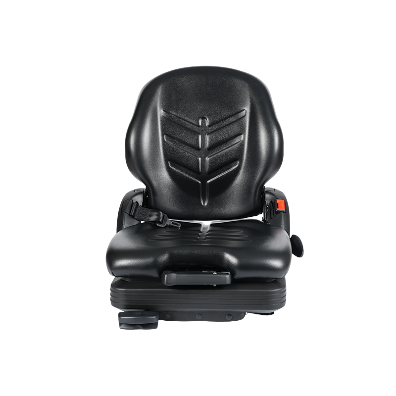 Nízkoprofilové vinylové náhradné sedadlo BF16 s mechanickým odpružením pre vysokozdvižný vozík na manipuláciu s materiálom – čierne s EN13490 IT1+IT2