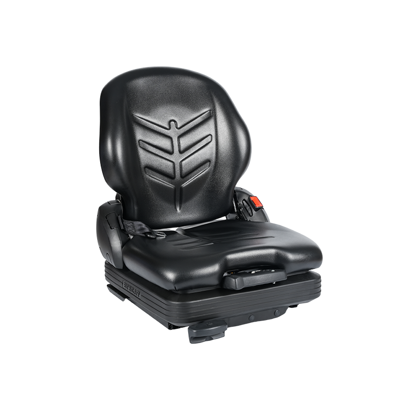 Nízkoprofilové vinylové náhradné sedadlo BF16 s mechanickým odpružením pre vysokozdvižný vozík na manipuláciu s materiálom – čierne s EN13490 IT1+IT2