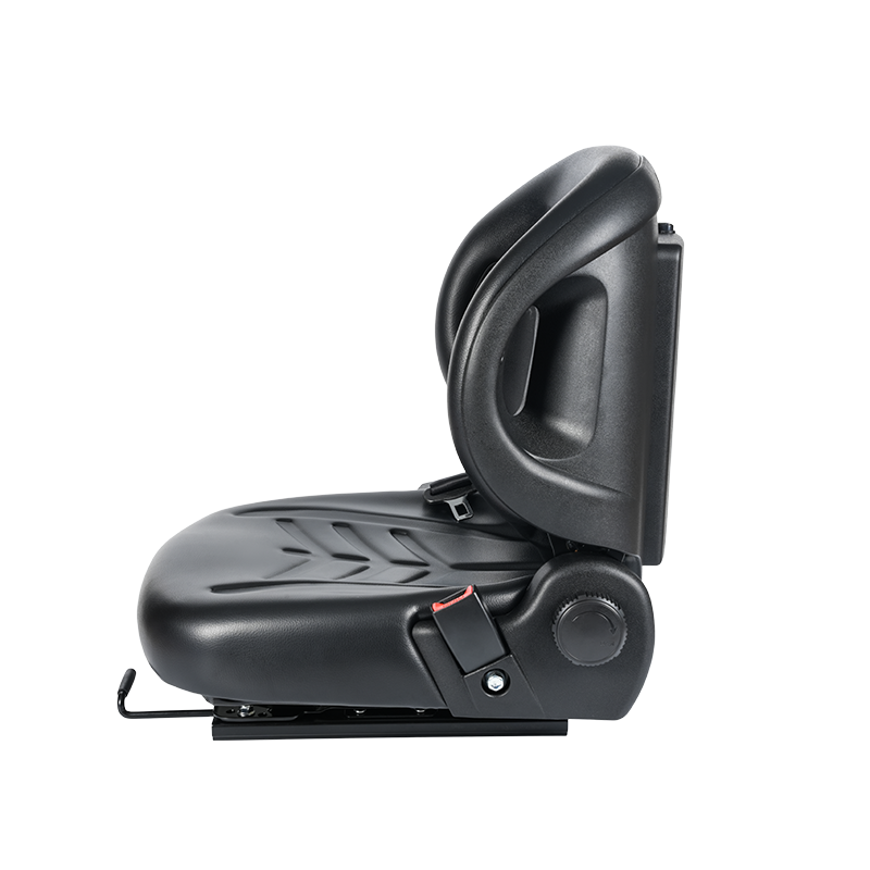 Univerzálne ploché sedadlo BF2-2 pre letiskové traktory so sklonom 60°, zaťahovacím bezpečnostným pásom a schránkou na dokumenty